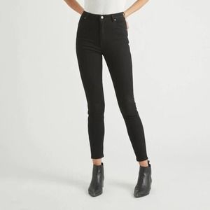 NWT Rolla's East Coast Ankle Skinny Jeans Galaxy Black High Rise Stretch 24